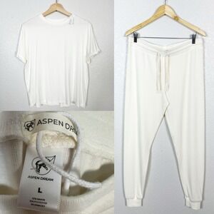 Aspen Dream NEW Large Organic Bamboo Top Cozy Soft Pant Pajama Loungewear Set